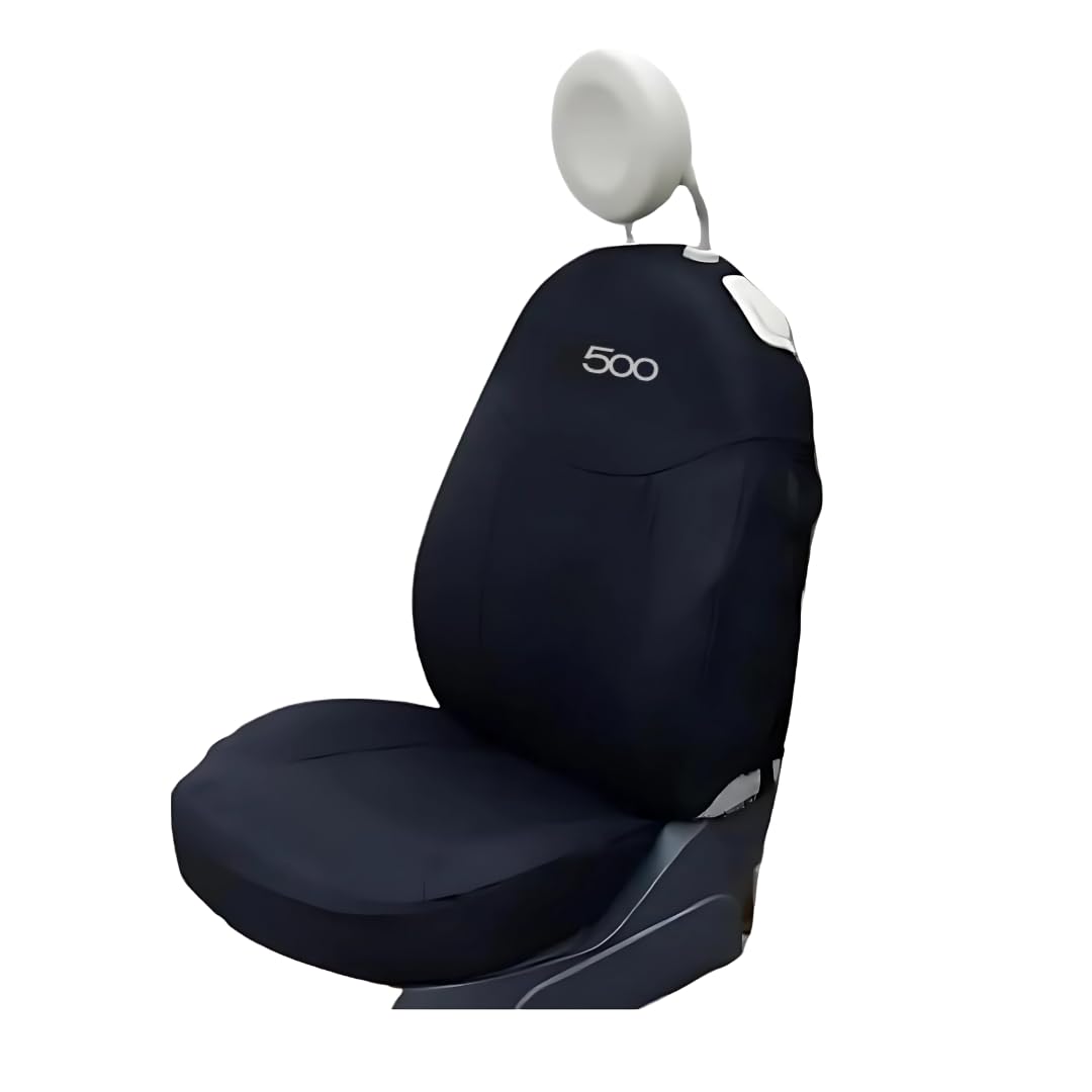 Italfodere - Fundas para Asientos de Coche Delanteros y Traseros - Compatibles con Fiat 500 - Hechas a Mano - Algodón - Espuma de Goma - Poliéster - Accesorios para Interior de Coche - Fabricado en