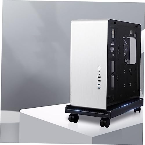 Soporte móvil para CPU SEWACC con ruedas y freno, diseño de esquinas redondeadas, eleva dispositivos del suelo miniatura 5
