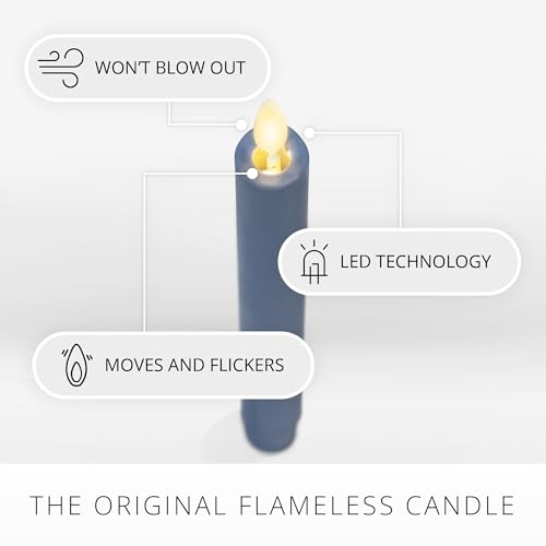 Image of Luminara - Flameless Battery Operated Taper Candle - Spring Lake - Pack of 2-1x9.75 - LED Flickering Flame - Realistic Safe for Home Kids and Pets