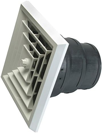 Havaco Quick ConnectHT-GRB-S1 White Square Ceiling Diffuser and 8-7-6 in. Reducing Boot