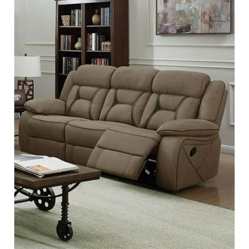 Torque - Pawel Leatherette Recliner Sofa 3 Seater Manual- Beige |...