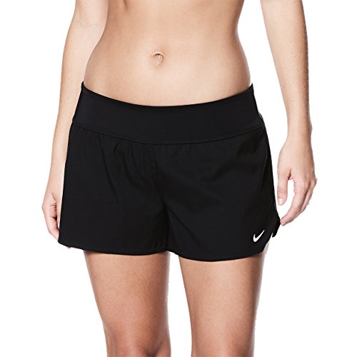 Nike New Women's Solid Element Swim Board Shorts Womens Small Black