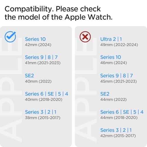 Spigen Modern Fit Apple Watch Bands for Series 10, 9/8/7, SE2/SE/6/5/4, 3/2/1
