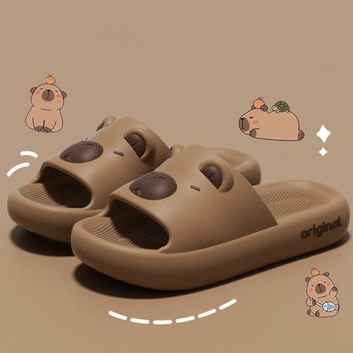 Cartoon Capybara Slides for Women Men Comfortable Slippers Slides Non-Slip Shower Shoes Soft House Shoes for Indoor & Outdoor4