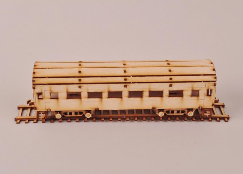 영공방 Youngmodeler Hobby Wooden Model Kit – Passenger Train, Classic Railway Carriage DIY Craft Kit