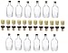 Nakpunar 12 pcs, 12 oz Heavy Base Glass Liquor Bottle with T-Top Synthetic Cork and Regular Bottle Cork - Made in the USA (12, 12 oz (375 ml))