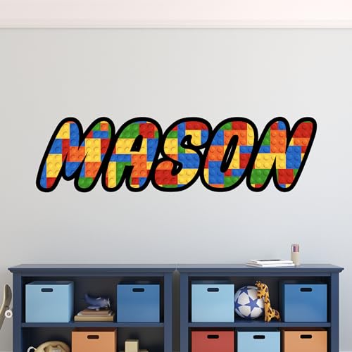 Vinilo decorativo Builder Blocks personalizado para niños miniatura 5