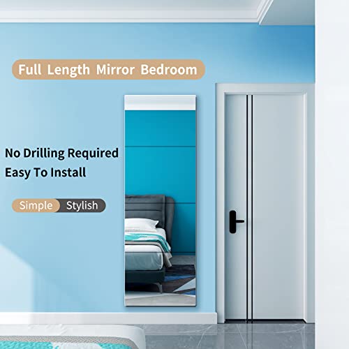 Quegau Full Length Mirror For Kids Safety Shatterproof Mirror,Plastic Wall Mirror,Made Of Acrylic Plexiglass Mirror,4 Pcs 12"X12",Long Bedroom Door Closet Mirror,Workout For Home Gym Body Mirror thumb #7