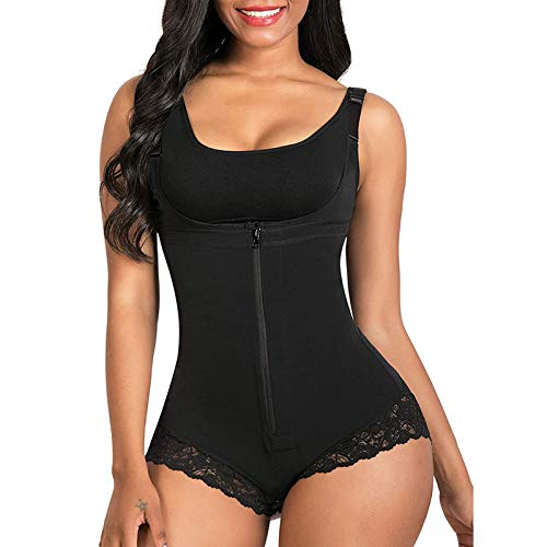 Générique Bustier Lingerie Dentelle Contrôle modélisation Minceur Fermeture à glissière Abdominale pour Femmes Bodysuit Dentelle Joint Costume Shapeware Soutien-Gorge sans Complexe