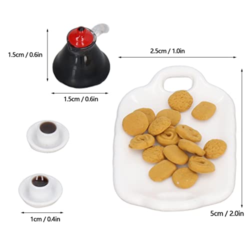 JUMZ Puppenhaus-Miniatur für Safe Food 1:12 Kaffee-Plätzchen-Set Puppenhaus-Hochsimulations-Harz-Material für Geschenke – Bild 7