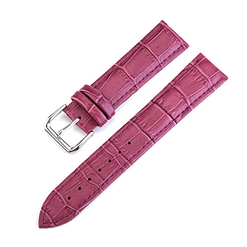 Puasny Lederarmband für Damen und Herren – Ersatzarmband in 12 mm bis 24 mm,Lila,24 mm