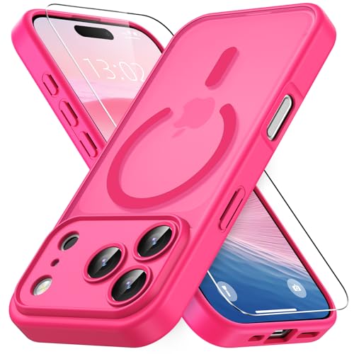 Coque iPhone 17 Pro contre les chutes rose et verre