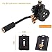 Soonpho Q-08S Heavy Duty Video Camera Tripod Fluid Drag Pan Head with Extended Handle for DSLR Camera,Camcorders,1/4 & 3/8 inch Screw Sliding Plate 360 Degree Rotating Tripod Head