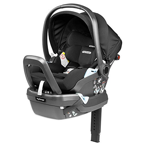 Image of Peg Perego Primo Viaggio Lounge - Reclining Rear Facing Infant Car Seat - Includes Base with Load Leg & Anti-Rebound Bar - for Babies 4 to 30 lbs - Made in Italy - Onyx (Black)