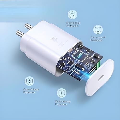 Image of Original Samsung 45W Type C Port Superfast Charger Compatible with Samsung Galaxy S24 Ultra /S24+ /S23 Ultra /S22 /S23 Fe /S21 Fe /5G,F55, M55 /A55 /A35 /S8 /S9 Plus /Z Fold /Z Flip /5 /3 /4 Galaxy Tab- White