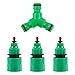 Produktbild Kungfu Mall Wasserschlauch Schnellverbinder Kits 1 Stück 3-Wege-Anschluss Wasser-Umschalter Snap On Schlauch Splitter + 3 Stück 3/8 Micro Schlauchverbinder