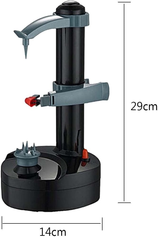 皮むき機、電動フルーツピーラー、野菜ジャガイモトマト皮むき器、家庭用および商業用ステンレス鋼キッチン皮むきツール、ブラック/851 【ポテトランブラー】 