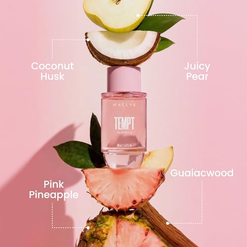 MAËLYS TEMPT Long Lasting Eau de Parfum for Women - Sparkling Citrus, Tropical Fruit & Soft Musk - Luxury Floral Fragrance (100mL) - Image 4