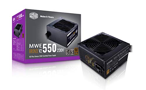 Cooler Master MWE 550 Bronze V2 Power Supply - Non-Modular | 80 Plus Bronze Certified | 120mm HDB Fan | DC-to-DC Circuit Design | ATX 2.52 Version | 550 Watt (B08H5QR9FL) Amazon Price History, Amazon Price Tracker