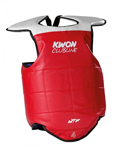 Kwon TKD Kampfweste Clubline WTF Rec. CE, Blau/Rot, beidsseitig verwendbar, Gr. XS