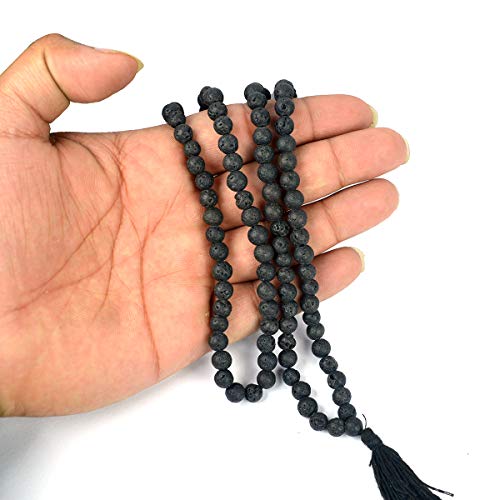 Image of Reiki Crystal Products Natural Reiki Feng-Shui Mala Necklace 6 mm Crystal Stone 108 Bead Jaap Mala for Men and Women