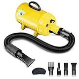 Secador para perros, 2800 W/3.8 HP Secador de pelo para mascotas de velocidad continua con calor para perros grandes, soplador de perro de la fuerza aérea...