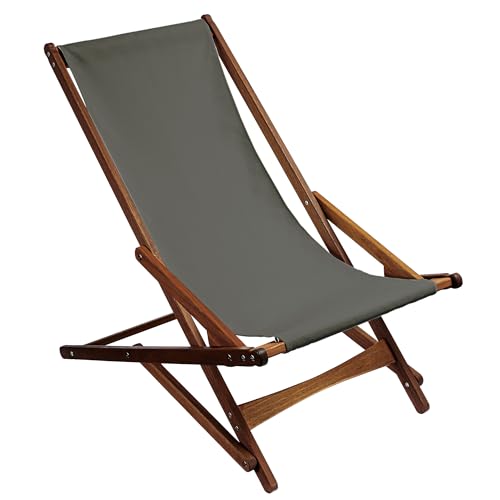 Pangean Glider Chair or Beach in Forest Green Patio | Folding Wood & Canvas Chair Portable Outdoor Chair for Porch product thumbnail 10