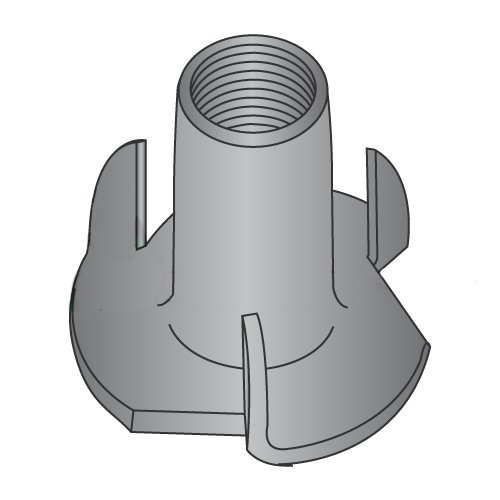 8-32 X 1/4" 3 Prong Tee Nuts/Steel/Black Zinc (Carton: 2,000 pcs)