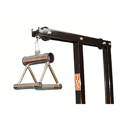 TDS 600lb Rated LAT/Row Machine for Standard Plates with Deluxe seat, Covered Foam Knee Holders