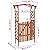 vidaXL Solid Firwood Pergola with Gate Home Lawn Backyard Outdoor Garden Patio Terrace Balcony Wooden Entryway Flower Planter Arbor Arch