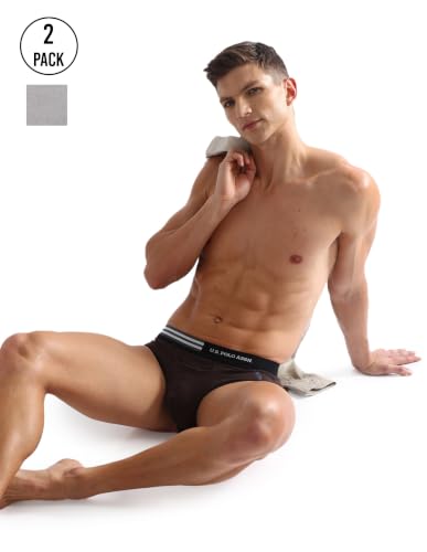 Image of U.S. Polo ASSN. Mens OEB02 Elasticized Waist Underwear Briefs - Pack of 2