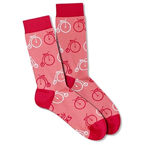 Women's Socks Cotton Penny Farthing Cycling Bike Pattern Present Gift Keepsake for Her Casual UK Size 4 - 7 Cover