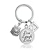 Happy Birthday Keychain, Cake Cheer Live Laugh Love Charms Key Chains, Unisex Birthday Gifts (21st Birthday)