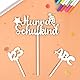 Tortendeko Einschulung, Holz Hurra Schulkind Tortendeko, Kuchen Deko Einschulung, Cake Topper Schulkind Kuchen Deko Torten Topper ABC 123 Kuchendeko Schulanfang für Mädchen Junge Schuleinführung Party