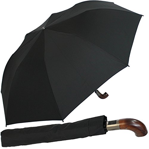 Doppler Magic XL Herrenschirm Schwarz 125cm Durchmesser Taschenschirm mit Auf-Zu Automatik