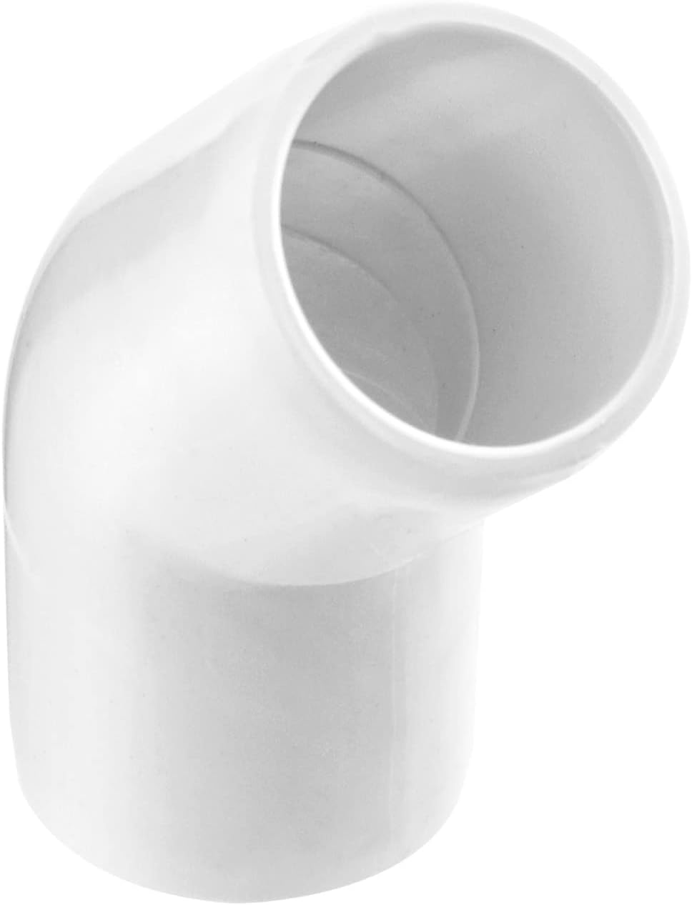 QWORK 2 Way 3/4" 45 Degree Elbow PVC Fitting, 10 Pack Connector, Furniture Grade, for Building Structures, White