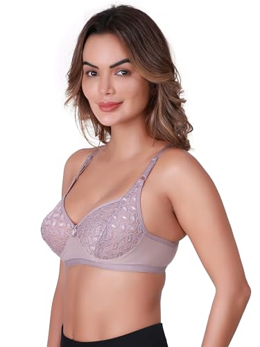 Image of SKDREAMS Naina Net Seamed Non Padded Full Coverage Non-Wired Women Full Coverage Bra