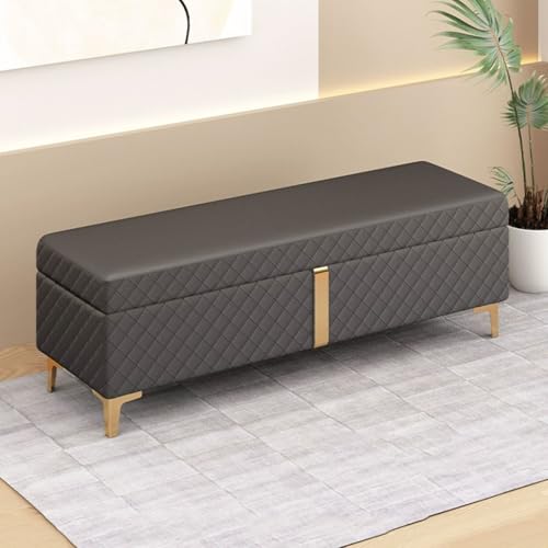 Banco de almacenamiento tapizado con contenedor