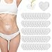 Qianyu 50pcs Castor Oil Pack Wrap for Belly Button Patches Disposable Non-Woven Fabrics Small Castor Oil Button Patches Highly Absorbent Spunlace Cloth Self-Adhesive Organic Cover Compress Patch