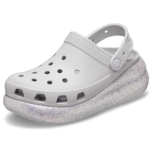 Sandália crocs classic crush glitter clog atmosphere - 41