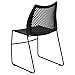 Flash Furniture HERCULES Series 661 lb. Capacity Black Stack Chair with Air-Vent Back and Black Powder Coated Sled Base
