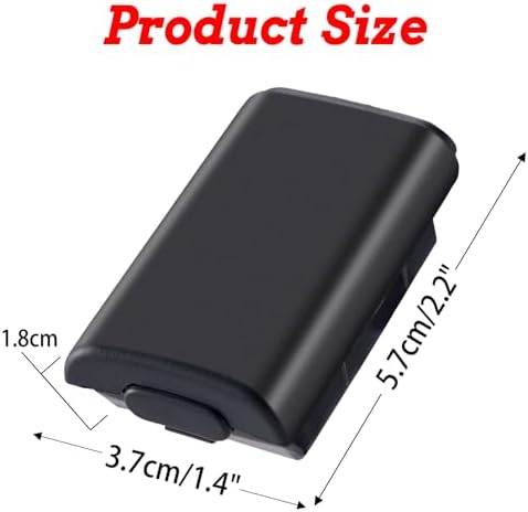 Finera Replacement Battery Pack Cover for Microsoft Xbox 360 Wireless Controller, 4 Pack Black - 4