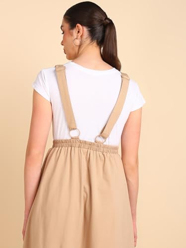 Image of ZELENA Maternity Jersey Skirt for Women with Pockets | 100% Soft Cotton Pregnancy & Postpartum Skirt | Stretchable Maternity Skirt with Detachable Strap for Mothers