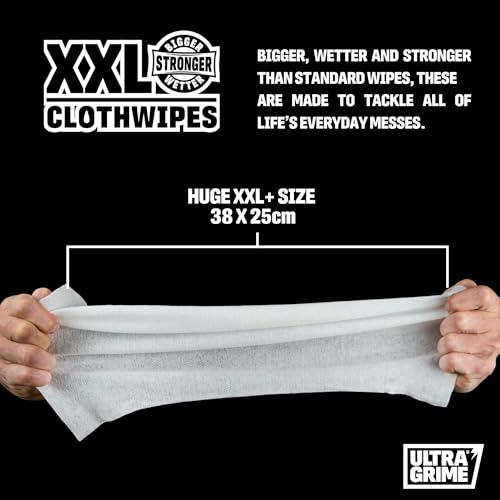 UltraGrime Antibacterial Clothwipes | 40 Extra Large Wipes - Antibacterial Cleaning Cloths For Kitchen, Toilet, Floors