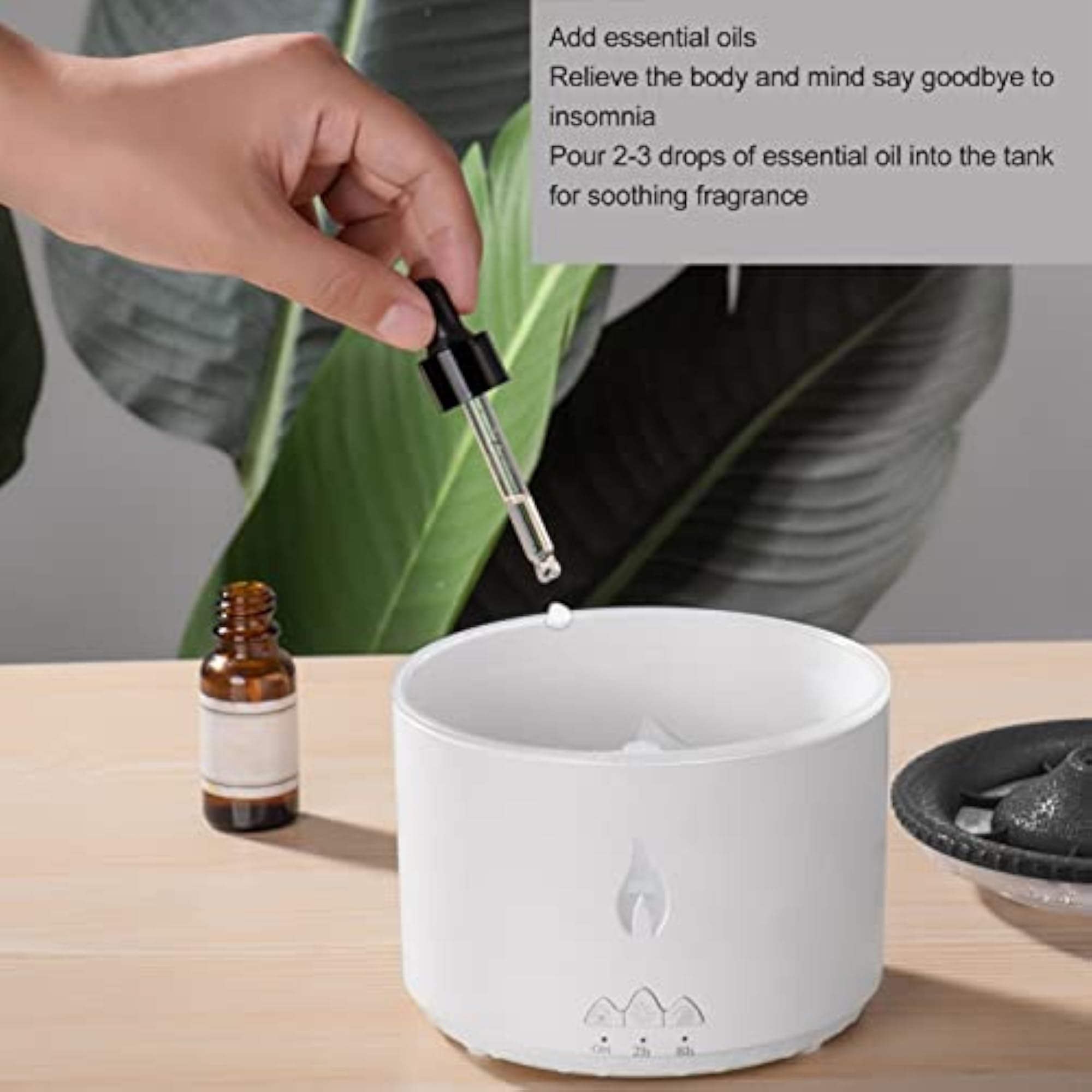 Nano Misting Flame Aroma Diffuser with Remote Control