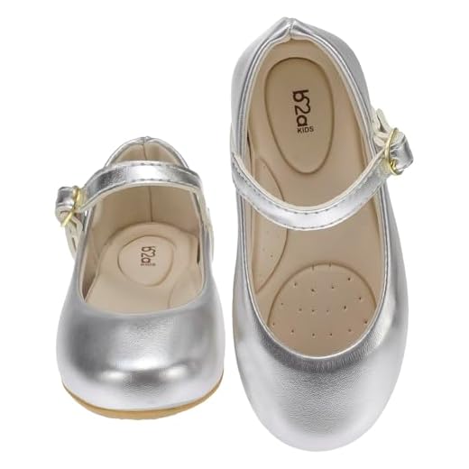 Genérico, Sapatilha Infantil Boneca Feminina social B2A kidsTradicional Básica Confortável Metalizada Tamanho:30;Cor:PRATA