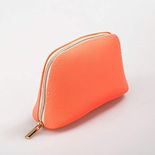 Small Pouch By Pudinbag | Makeup Pouch | Coin Purse | Period Bag | Small Zipper Pouch | Cute Vegan Silicone Waterproof (Coral) #TOP4