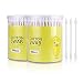Vinmax 2 Boxes Cotton Sticks Spiral Q-tip Cosmetic Q Tips Paper Stick Cotton Buds Screw and Pointed Head Ear Swab Twist Cotton Tips Cosmetic Swabs for Make-up & Cleaning Ear/Jewelry Total 300pcs