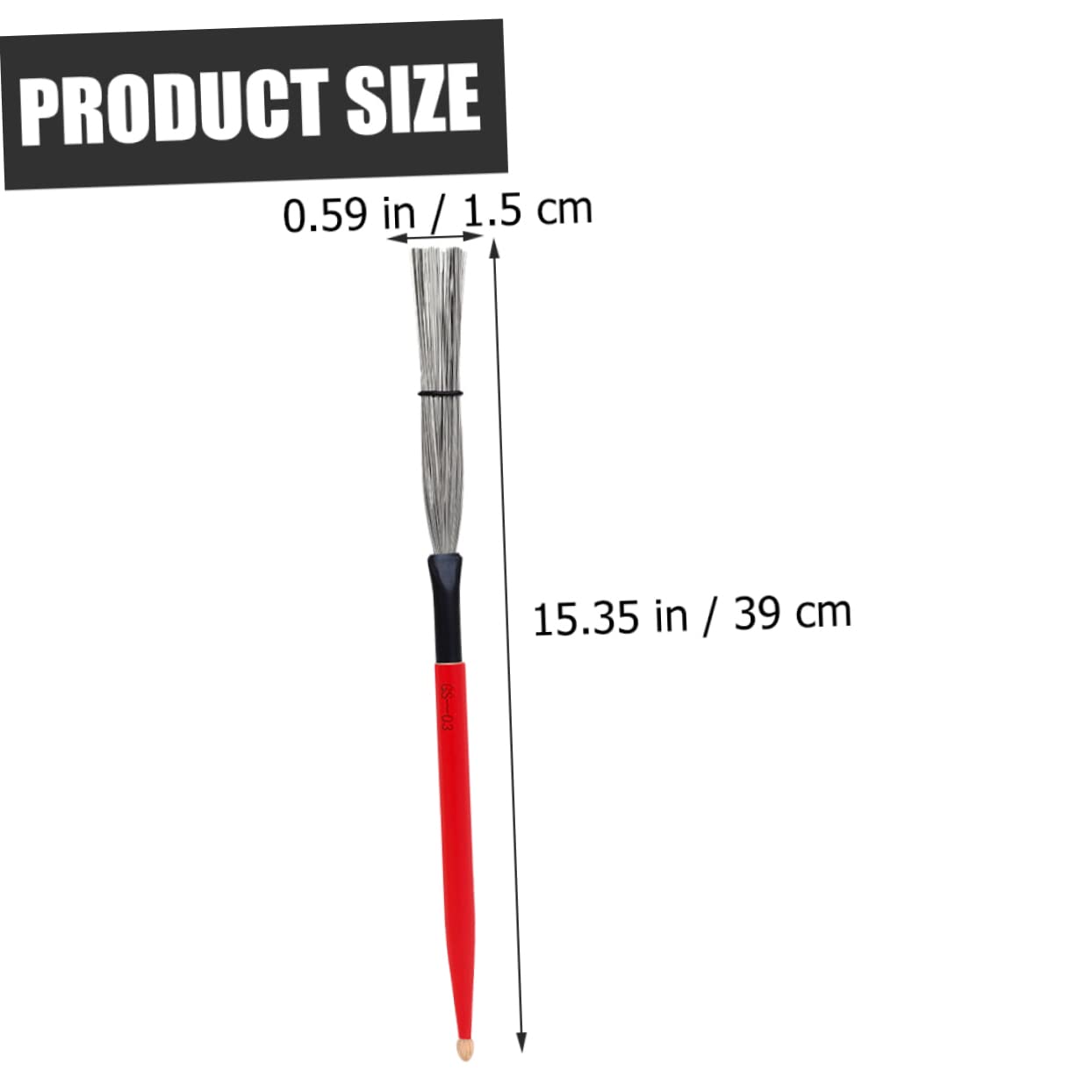 Milisten 1Pair Portable Steel Wire Drum Brush with Maple Handle for Drumming Jazz and Percussion Instruments of High Performance Brushes for Crisp and Soft Tones