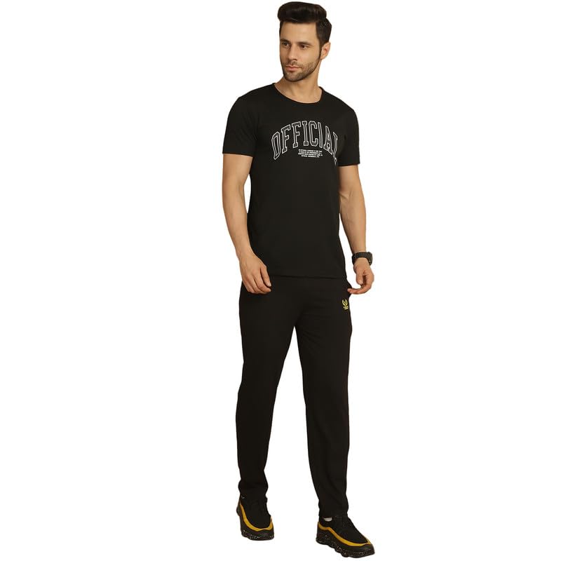 Image of VIMAL JONNEY White Cotton Printed CO-ORD Set Tracksuit for Men-T PRT 23 WHT D10 WHT. 02-P